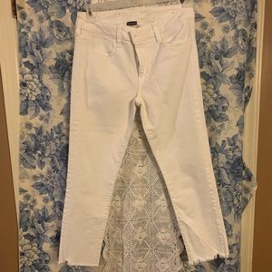 Reserved-American Eagle cropped white jeans 12